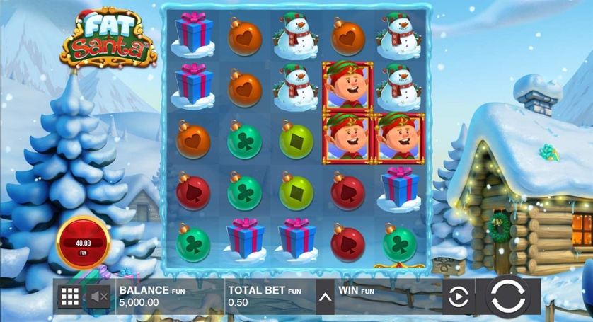 Gameplay von Fat Santa Slot