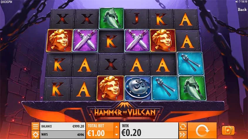 Hammer of Vulcan-Slot-Schnittstelle