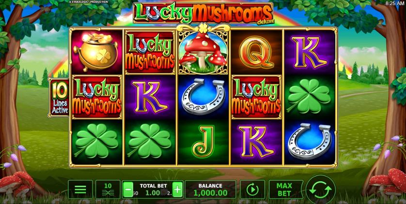 So spielen Sie den Lucky Mushrooms Deluxe-Slot
