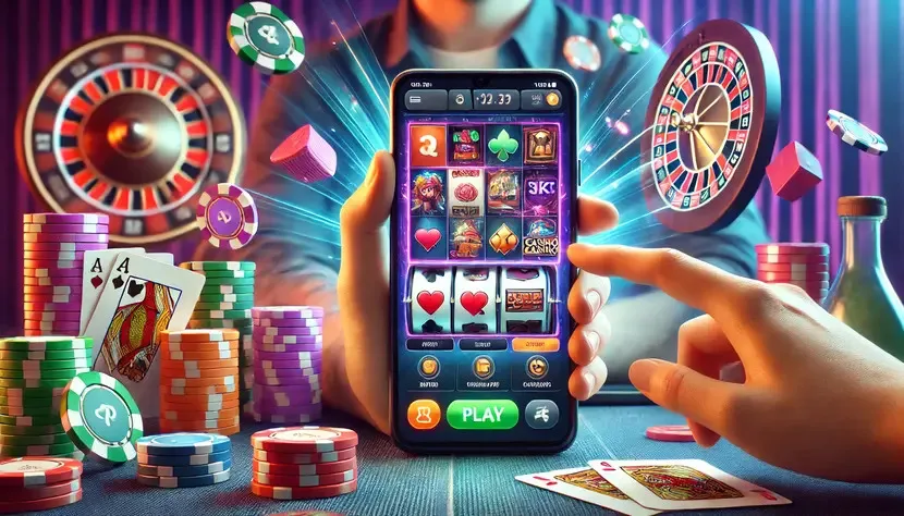 Mobile online casino gameplay